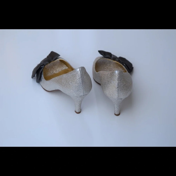 J. Crew Lulu metallic peep toe pumps - Picture 5 of 8